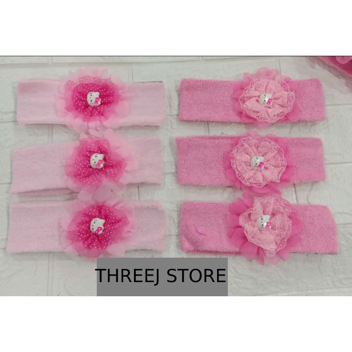 Bando Bayi Bandana Bayi Warna Pink 1pcs