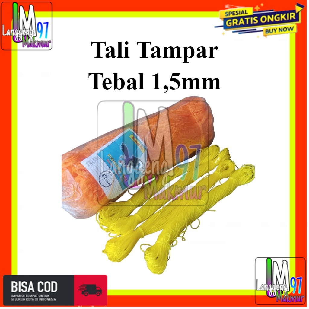 

Tali Tampar Kecil PE 1.5 mm / Serampat Cap Paus