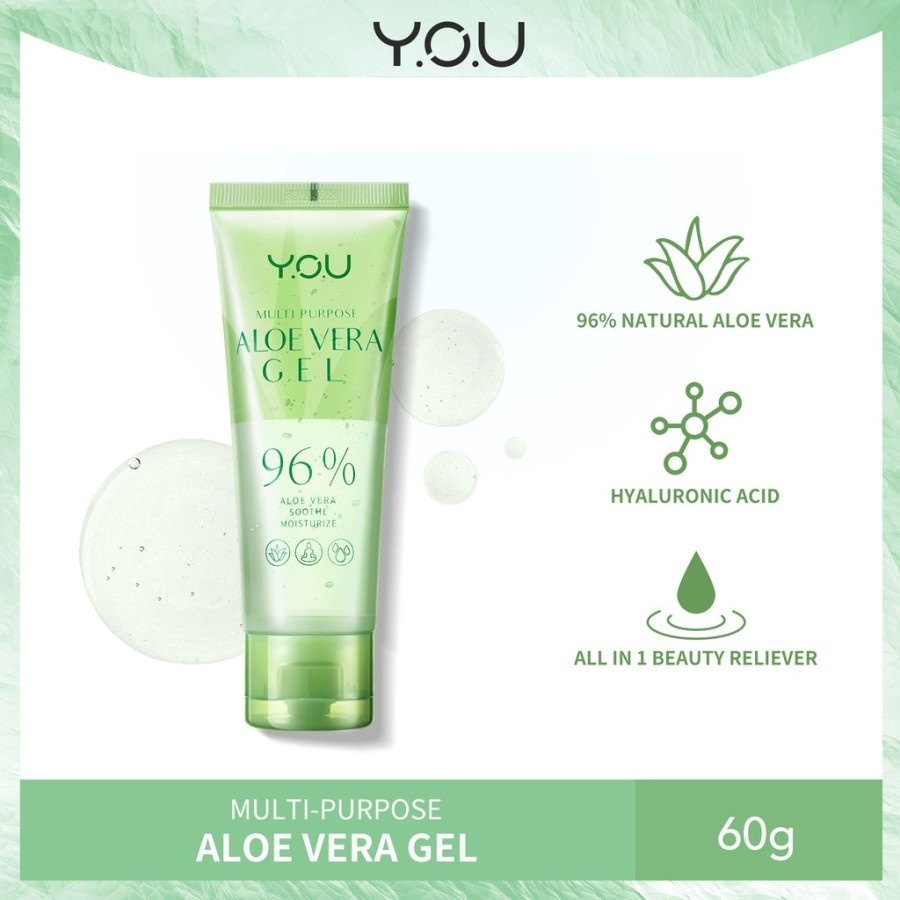 ✿ELYSABETHME✿ Y.O.U aloevera gel lidah buaya anti iritasi calming mengatasi kulit kering merah meradang