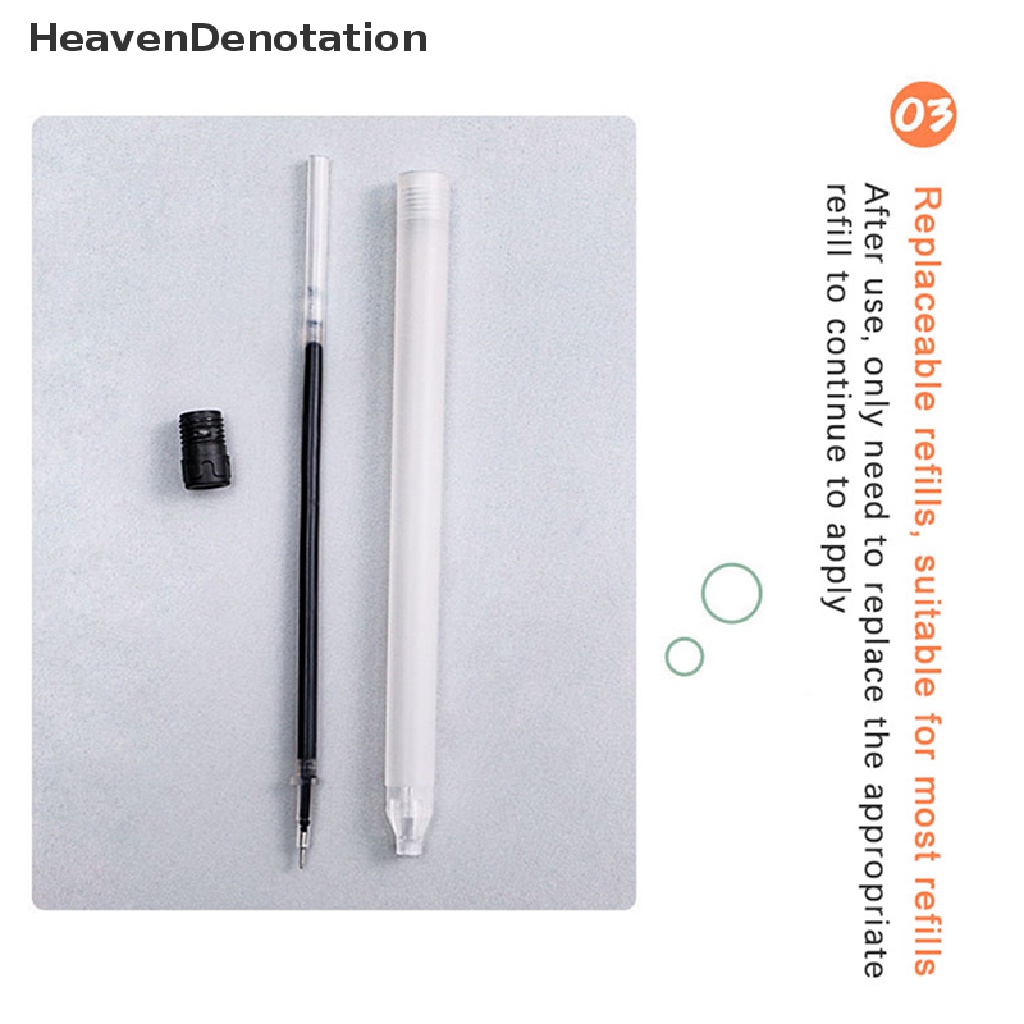 [HeavenDenotation] 10pcs 0.5mm Black Gel Pen Lucu Alat Tulis Pena Netral Untuk Sekolah Kantor Perlengkapan Ujian Alat Tulis Sig Pen HDV