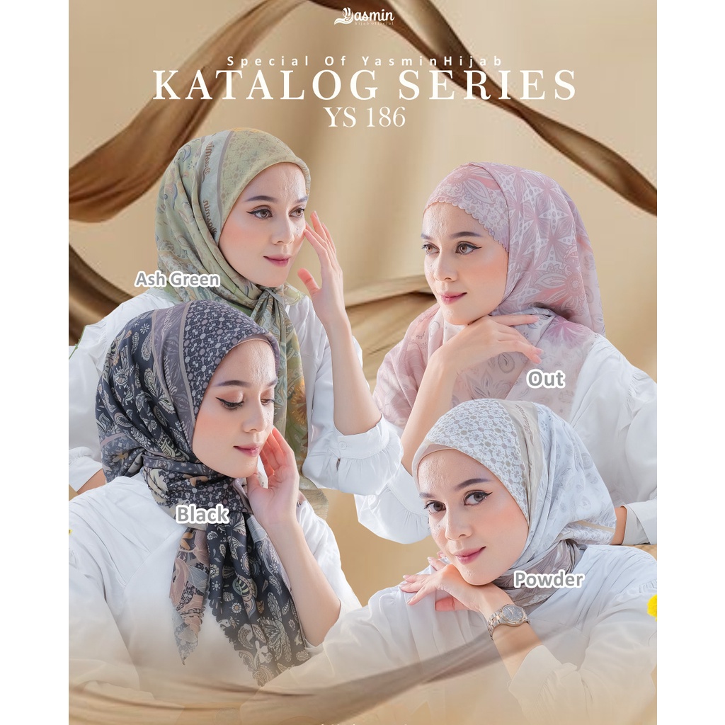 Segi Empat Motif Yasmin Premium Naely Hijab Ys 186 By Yasmin Hijab Limited Stock