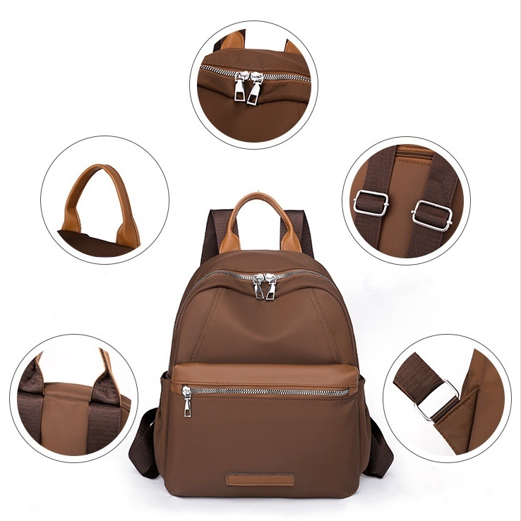 TAS RANSEL WANITA KOREA KEKINIAN BRANDED CEWEK MURAH BATAM ANTI AIR COKLAT PREMIUM GENDONG LIVESEY IMPORT TA742B7 PUNGGUNG BACKPACK SEKOLAH KULIAH KERJA REMAJA