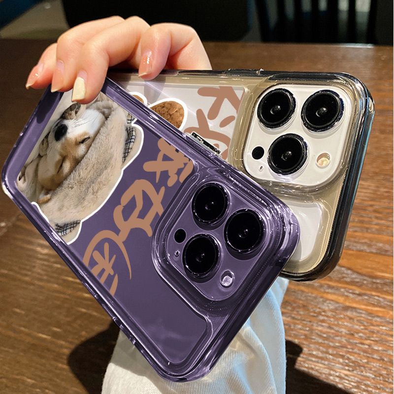 IPHONE Soft Case Kucing Anjing Lucu Kompatibel Untuk Casing Iphone14 13 12 Pro Max 11 XS XR X8 7 6S Plus Transparan TPU Silikon Shockproof Phone Cover