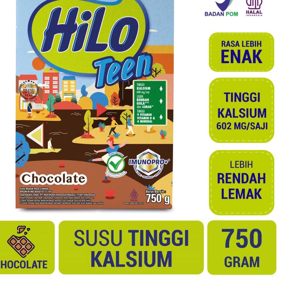 

● Hilo Teen Chocolate 750 gram - Susu Tinggi Kalsium Rendah Lemak ➬