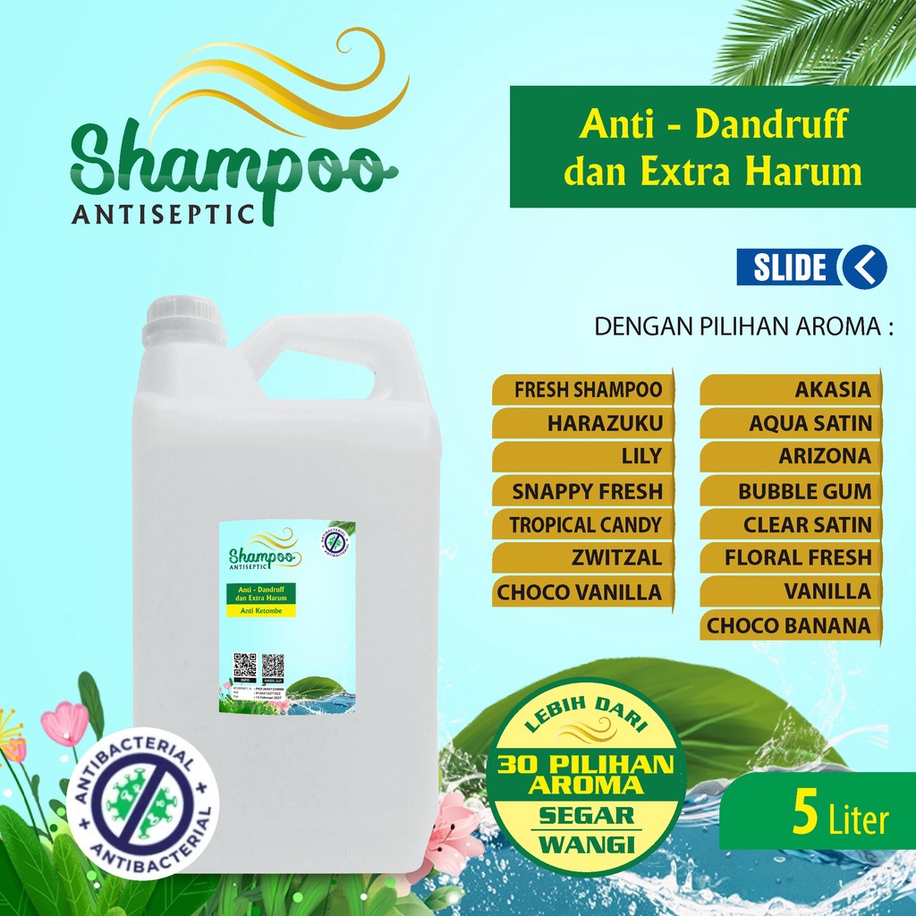 Shampoo Anti Dandruff Extra Harum Original Aroma Wangi Segar Kemasan 5 Liter Jerigen