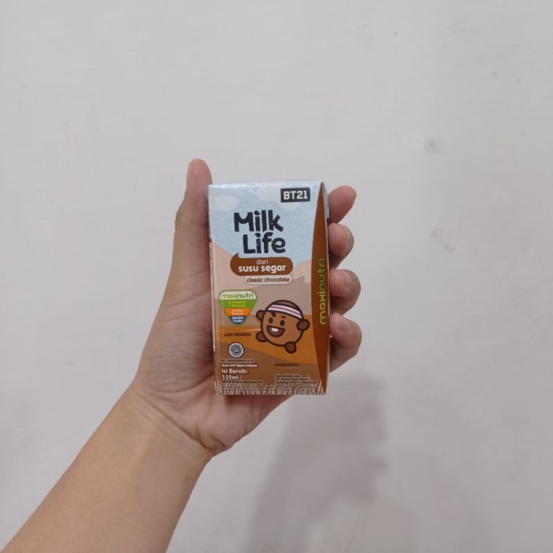 MILK LIFE BT21 SUSU SEGAR UHT : Rasa Cokelat