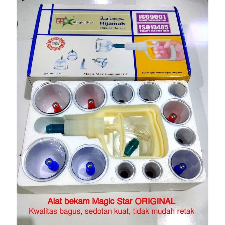MagicStar Alat Bekam isi 12 / Kop Angin / Hijamah Cupping Therapy