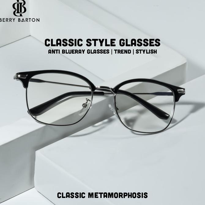 Kacamata Clubmaster bisa Minus Photocromic Blueray Berrybarton 2016