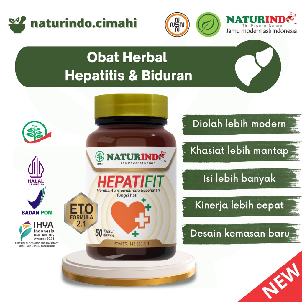 Hepatifit Obat Batu Empedu 50 Kapsul Mengobati Hepatitis A B C Memperbaiki Organ Hati Liver Nyeri Pe