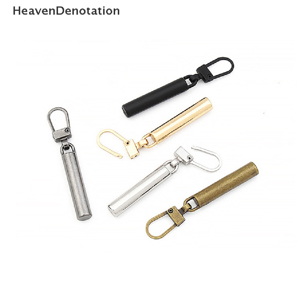 [HeavenDenotation] 4pcs Penarik Ritsleting Logam Yang Dapat Dilepas Untuk Zipper Sliders Head Zipper Tarik Tab DIY Tas Jahit Bawah Jaket Ritsleting Perbaikan Kit HDV