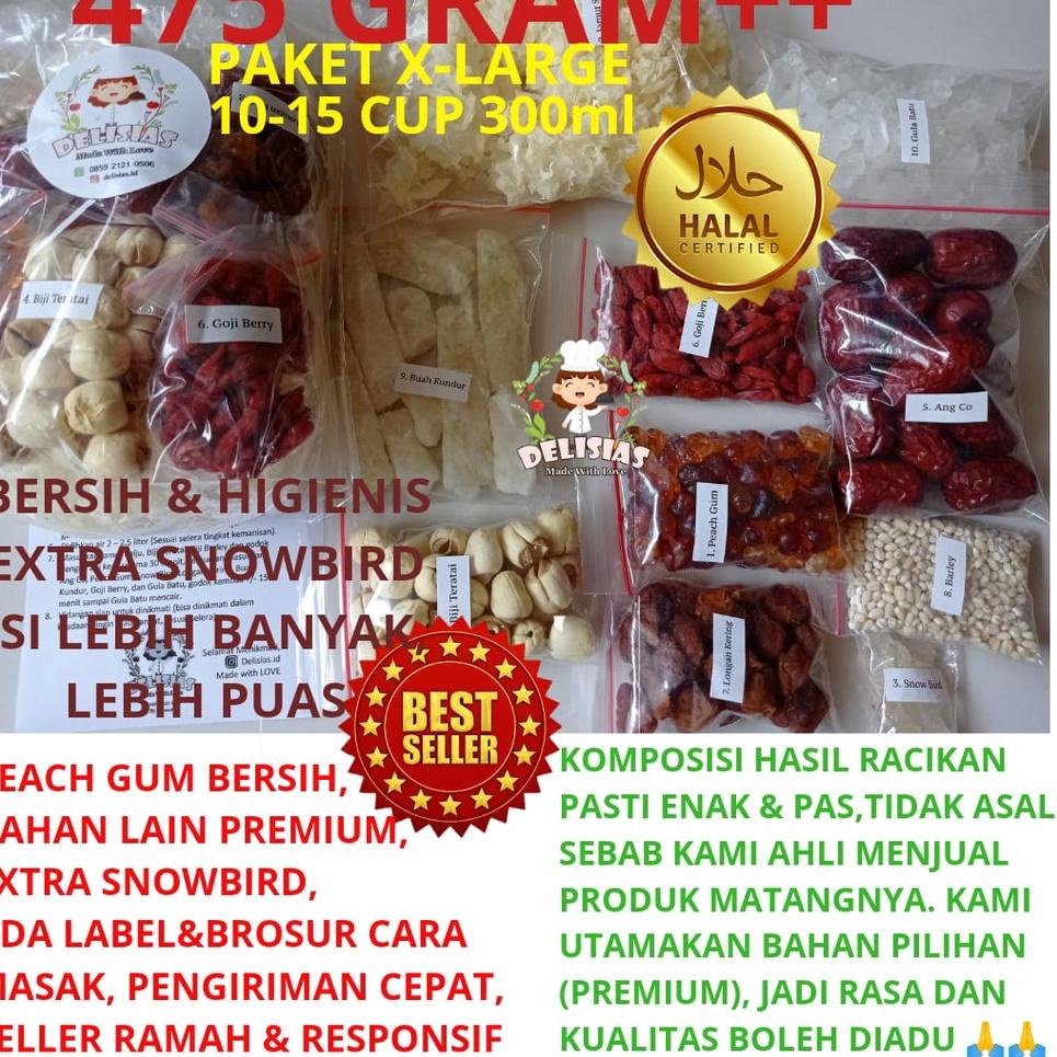 

♞ Peach Gum TERBANYAK!Paket XL 475G++ 10-15 CUP Ukuran 300ML ☇