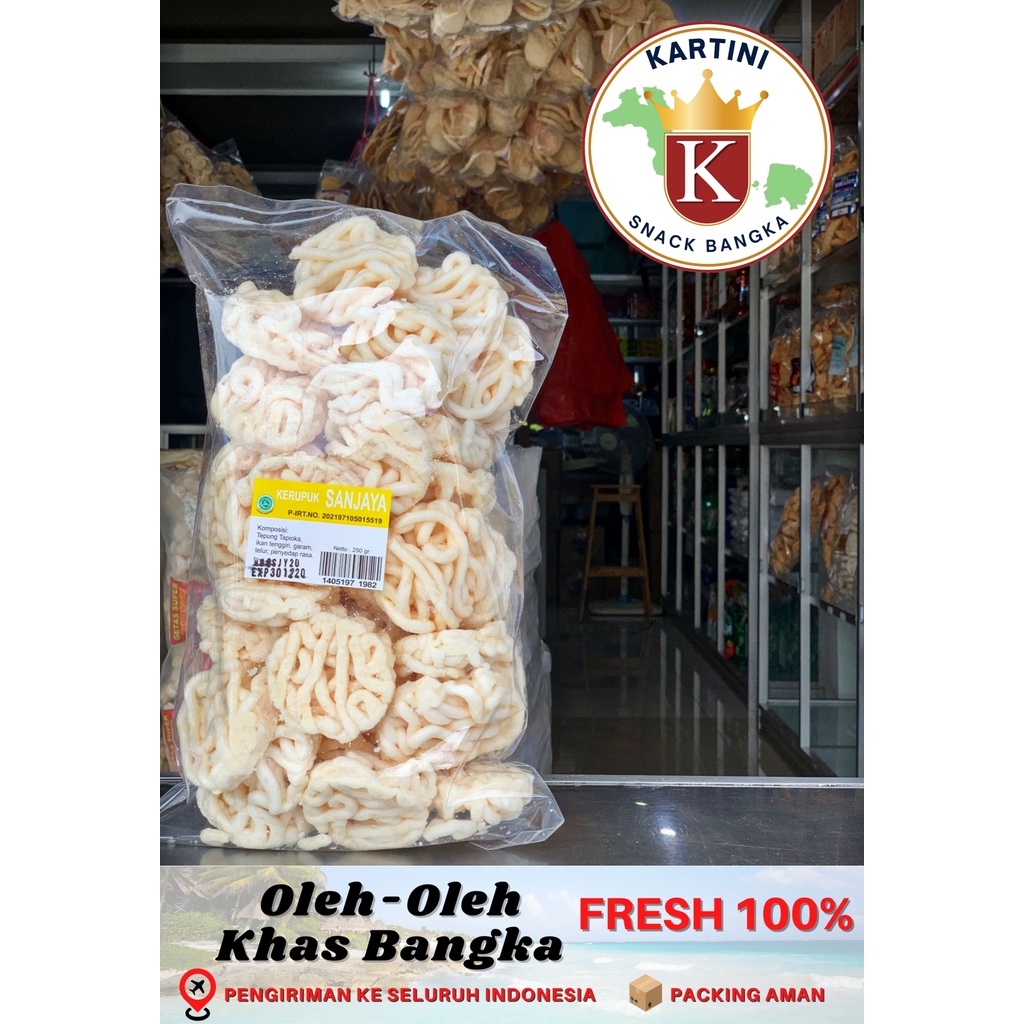 

Kerupuk Goreng Ikan Cap Sanjaya 250gr Khas Bangka