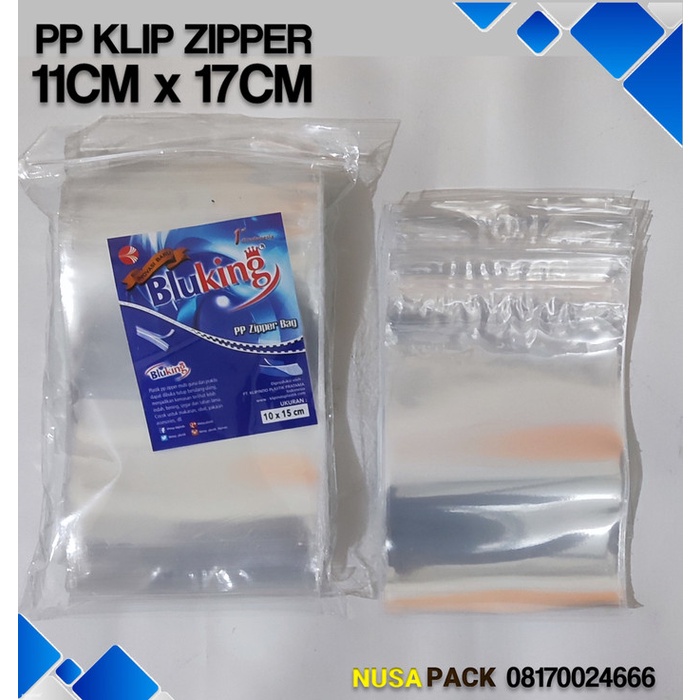 Murah Plastik Klip Pp Ziplock Bening 11X17 Bluking