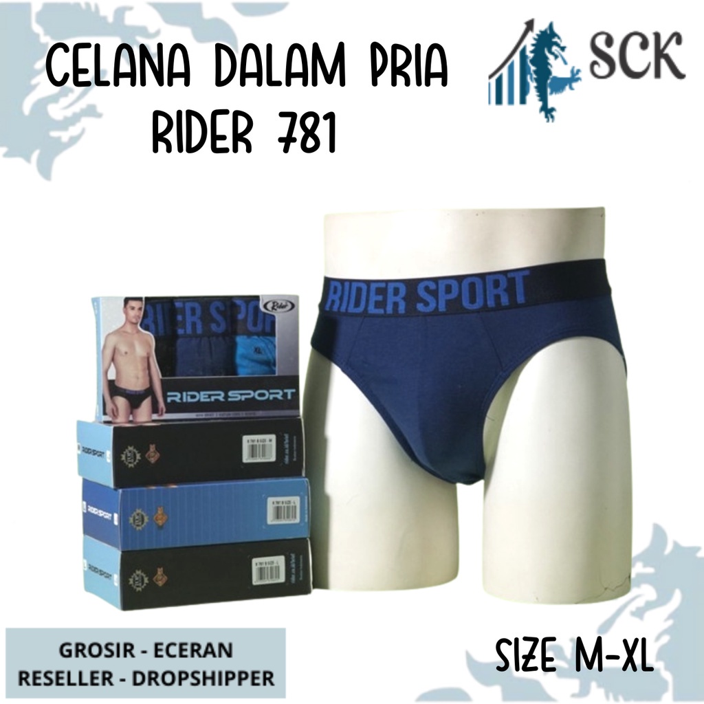 [ISI 3] CD Pria RIDER 781 Sport Brief Aneka Warna - sckmenwear GROSIR