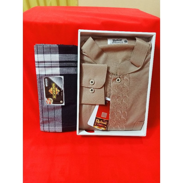Baju kemeja koko rubat atlas dan sarung wadimor