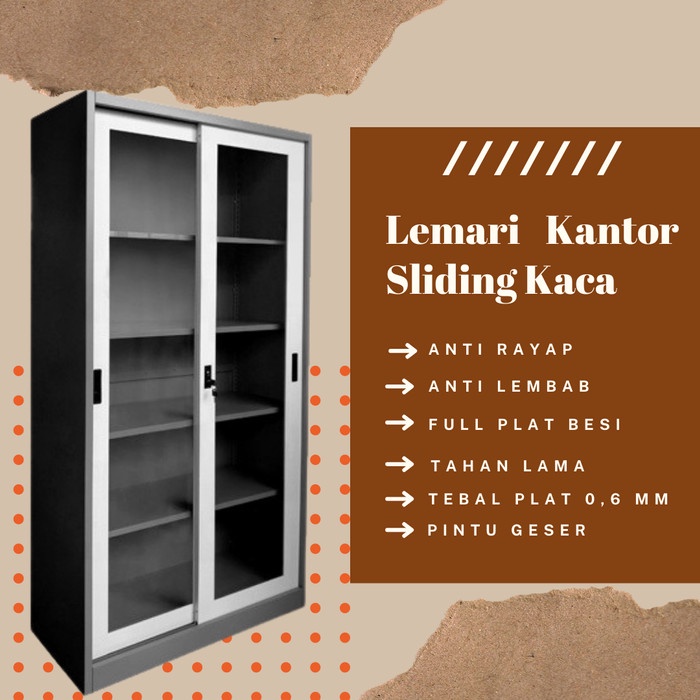 

Terlaris Lemari Arsip / Lemari Sliding Kaca / Lemari Dokumen / Lemari Kantor