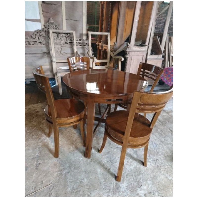 SET MEJA MAKAN MINIMALIS 4KURSI/MEJA MAKAN SIMPLE/KURSI MAKAN MINIMALIS