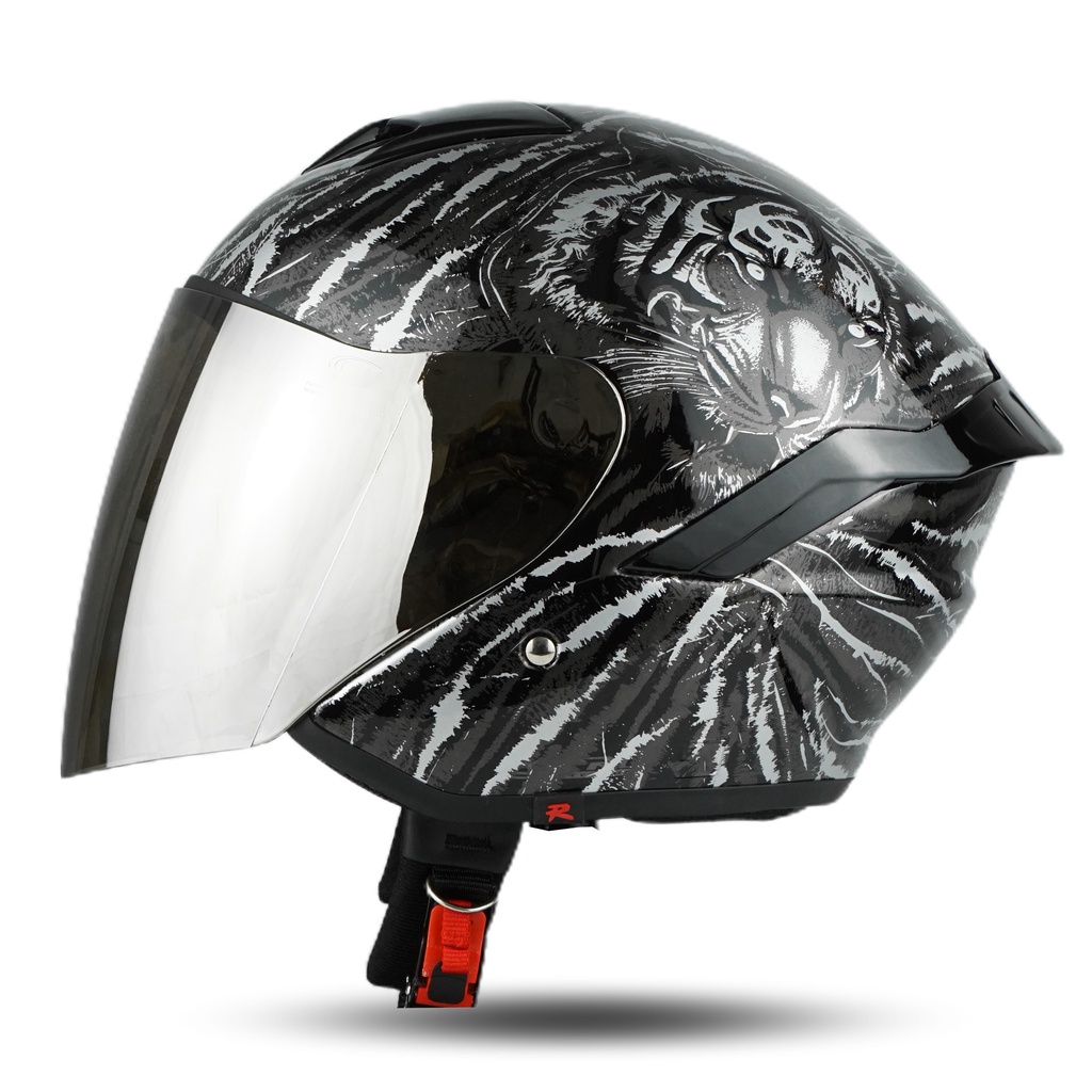 Helm Rsix Xpro Helem Half Face Motif series El-Tigro SNI