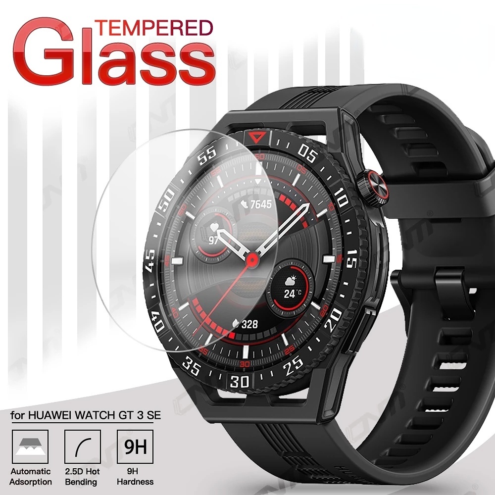 Paket 1Pc Untuk Huawei Watch GT3 SE Pelindung Layar HD Bening Tempered Glass Smart Watch Watch Protector Film Pelindung Cakupan Penuh Film Transparan Anti Gores