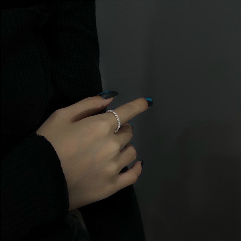 Cincin Bling Bintang Berkilau Mode Baru Cincin Jari Telunjuk Elemen Populer