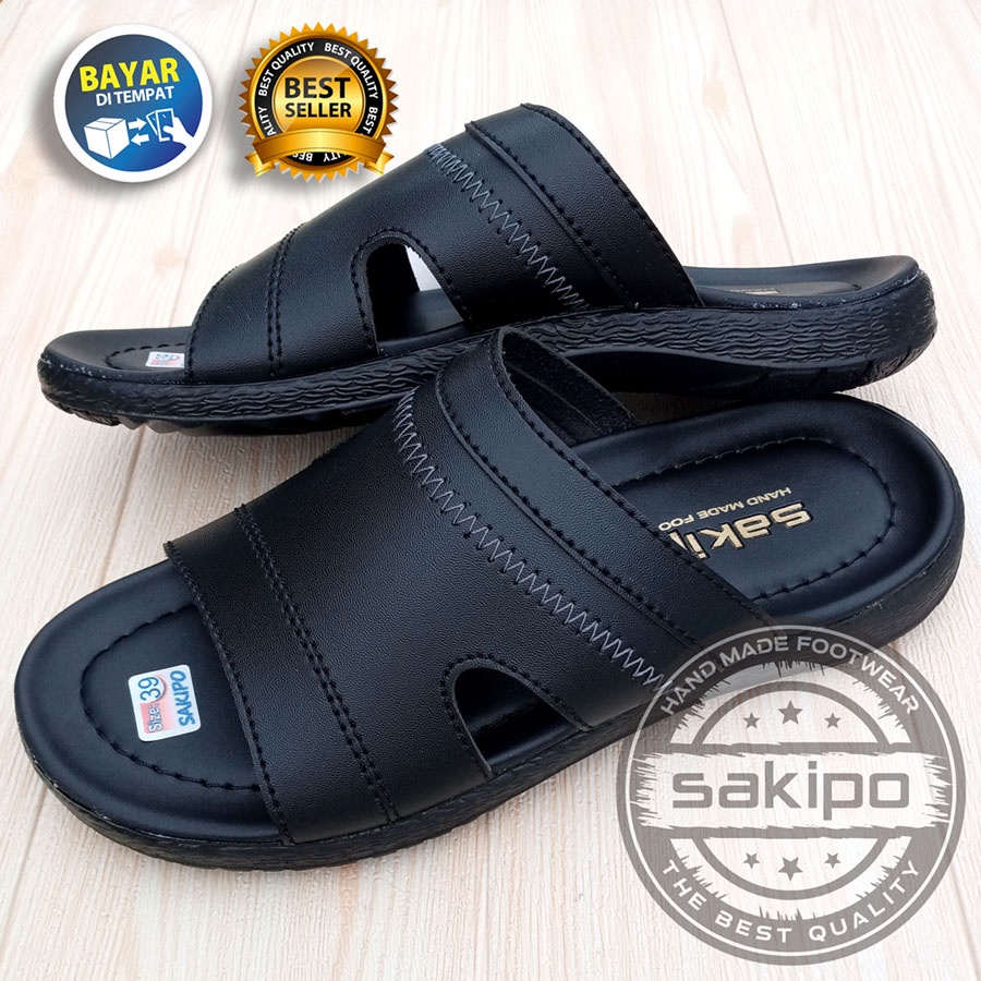 PROMO RAMADHAN SALE !!  SANDAL PRIA REMAJA KULIT SINTETIS / SENDAL PRIA DEWASA REMAJA ORIGINAL / SENDAL PRIA DEWASA SLOP HITAM COKLAT TERBARU / SANDAL PRIA DEWASA SLOP HITAM COKLAT TERBARU  /  SENDAL PRIA DEWASA REMAJA KULIT SINTETIS / SAKIPO