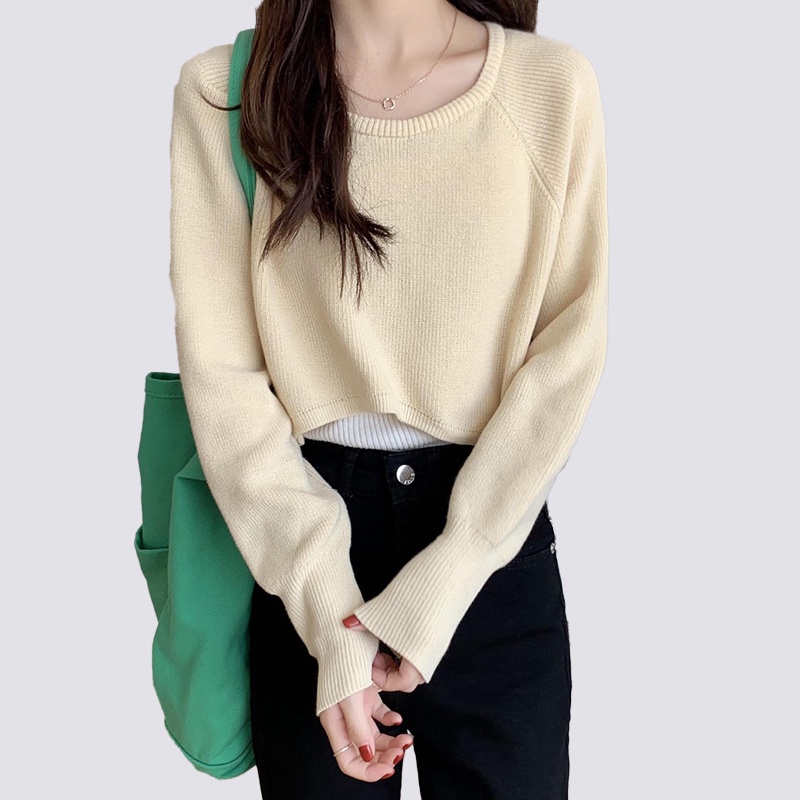 XIAOZHAINV Sweater Rajutan Wanita Korean Style Lengan Panjang 9572