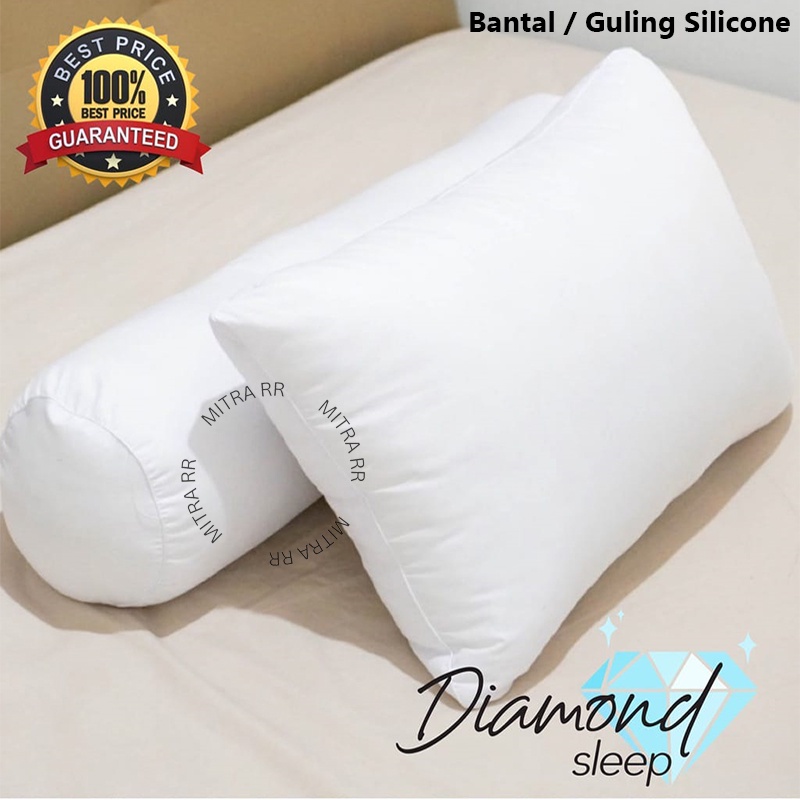 Bantal Guling Hotel Putih Diamond 100% Silicon Premium Medium Size 45x65 / 72x82 cm