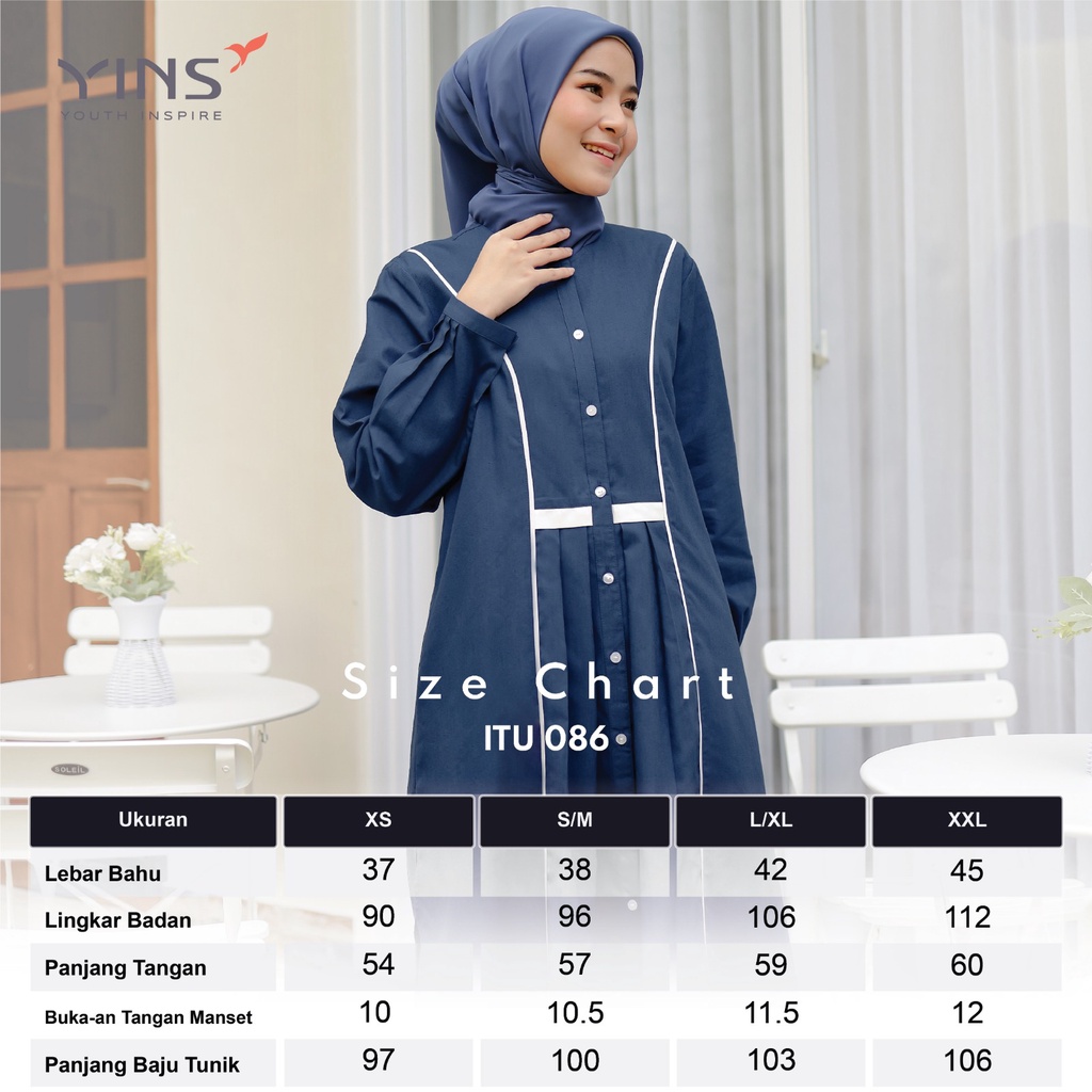 INSPIRE TUNIK ITU 86 BAHAN INTERLIST MIX TOYOBO TERBARU CASUAL STYLE BISA COD