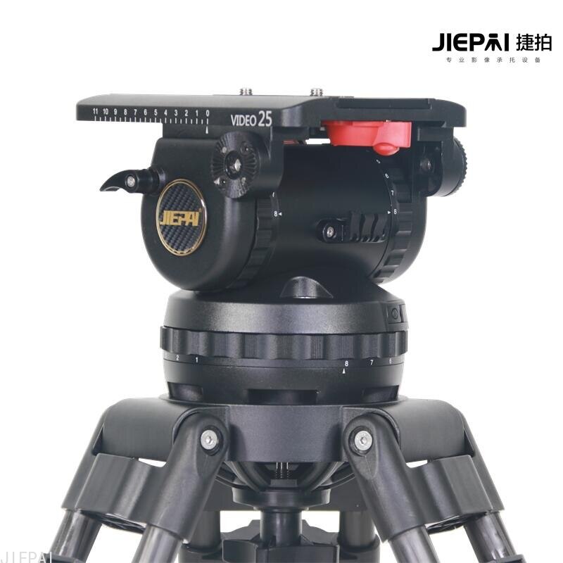PREORDER JIEPAI V25 PRO Heavy Duty Fluid Head Professional Video Camera Tripod Head 150mm Bowl 40KG with Pan bar for ENG FILM