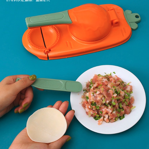 2in1 Dumplings Tool Lazy DIY Jiaozi Maker Device Easy Dumpling Peeling Slicer Cetakan Aksesoris Dapur