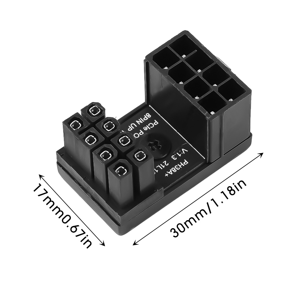 Atx GPU VGA 8Pin Female to Male Power Adapter U-Shaped 180derajat Sudut Putar Konektor Desktop Graphics Reverse Type Video Card