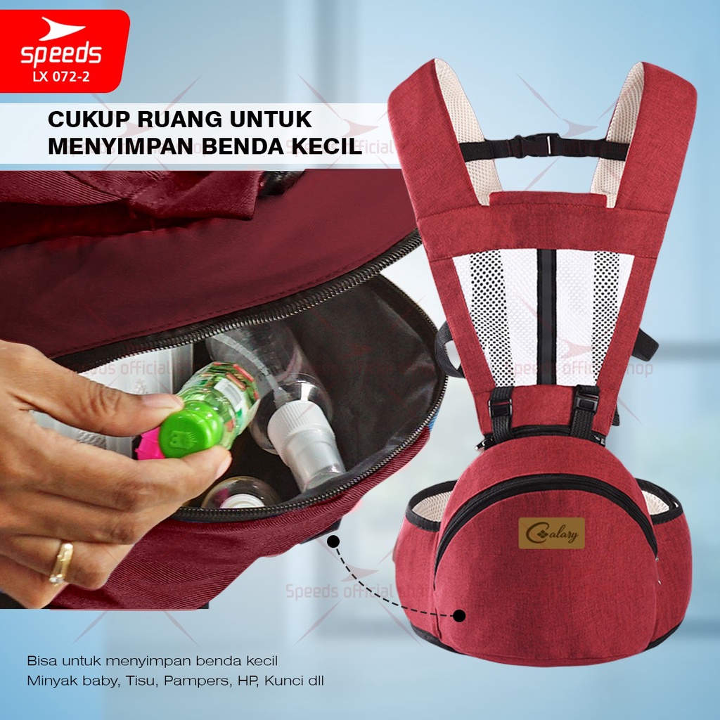 SPEEDS Gendongan Bayi Hipseat Baby Carrier Mom Baby Bedongan Bayi Kangguru Bahan Breathable LX 072-2