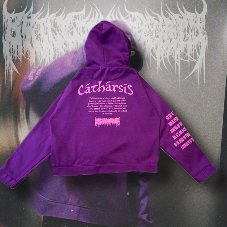 ♦ Unfinished Crop Hoodie Brilliant Legacy - Catharsis ֍