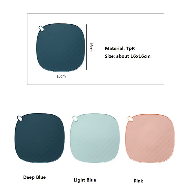 Silicone Mat Tatakan Panci Anti Slip Insulasi Panas Cup Mat Alas Piring Silikon Tahan Panas Tahan Air