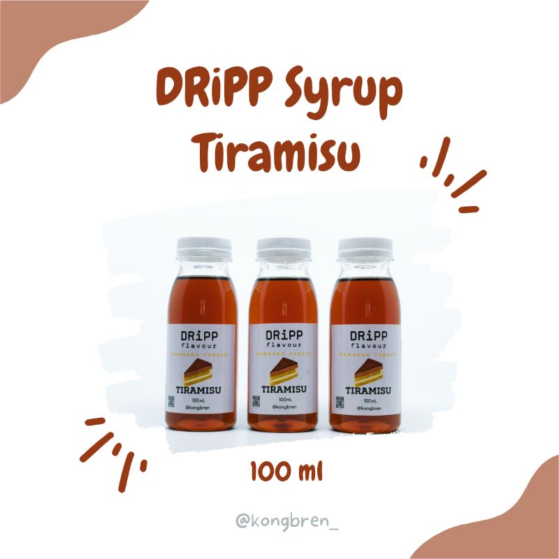 Dripp Syrup Tiramisu Repack 100ml - Sirup Dripp Tiramisu 100 ml