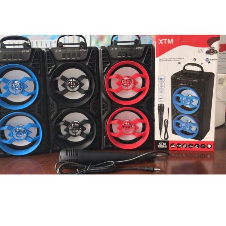➻ COD SPEAKER BLUETOOTH XTM 2258 PLUS MIC KABEL KARAOKE/SPEAKER SALON KARAOKE AKTIF XTM/SPEAKER PORT