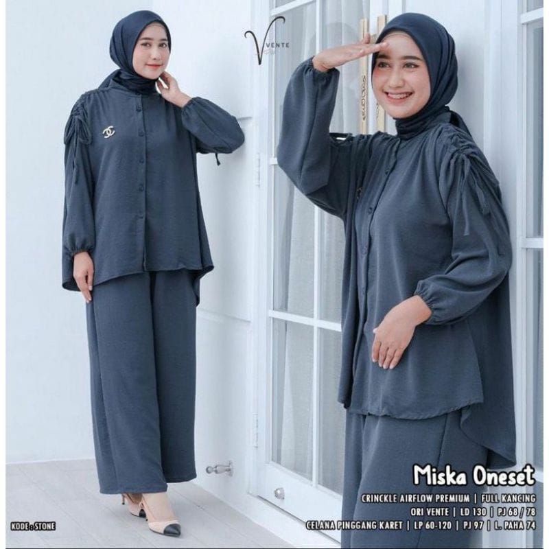 SETELAN WANITA JUMBO LD 120 / SETELAN CRINKEL PREMIUM / SETELAN CRINKLE TALI SERUT
