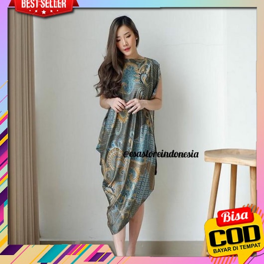 Arafika Kaftan / Daily Kaftan Muslim Kaftan Premium Dress Wanita Modern Pesta Lebaran Batik Sbn Gree