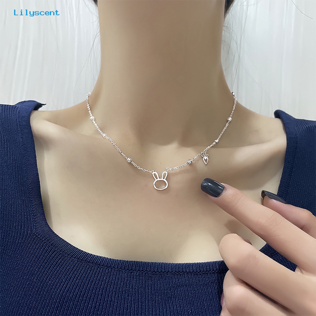 [LS] Kalung Simple Adjustable Halus Berongga Keluar Liontin Wanita Indah Kalung Terang Untuk Pakaian Sehari-Hari