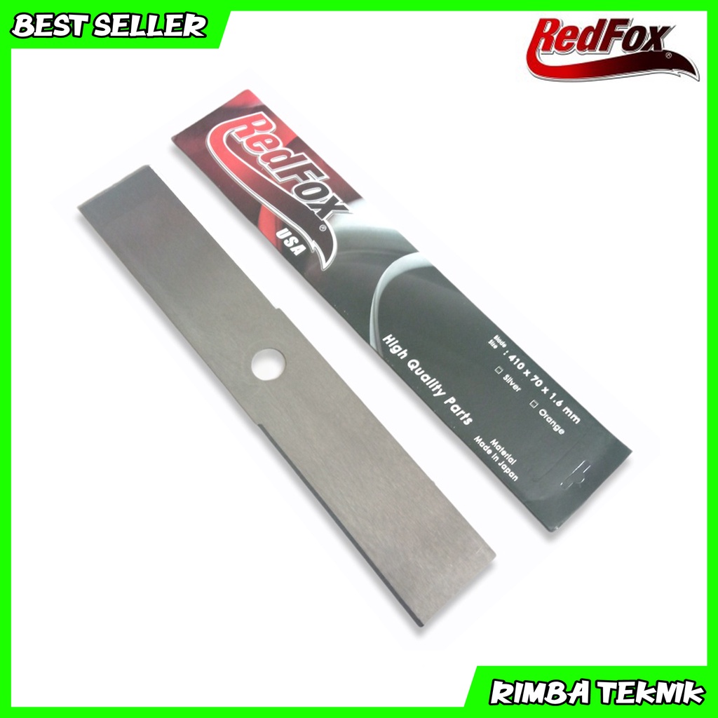 REDFOX Mata Pisau Potong Rumput Panjang Super Tajam - Grass Cutter Blade BLADE LONG 410X70X1.6 Silver