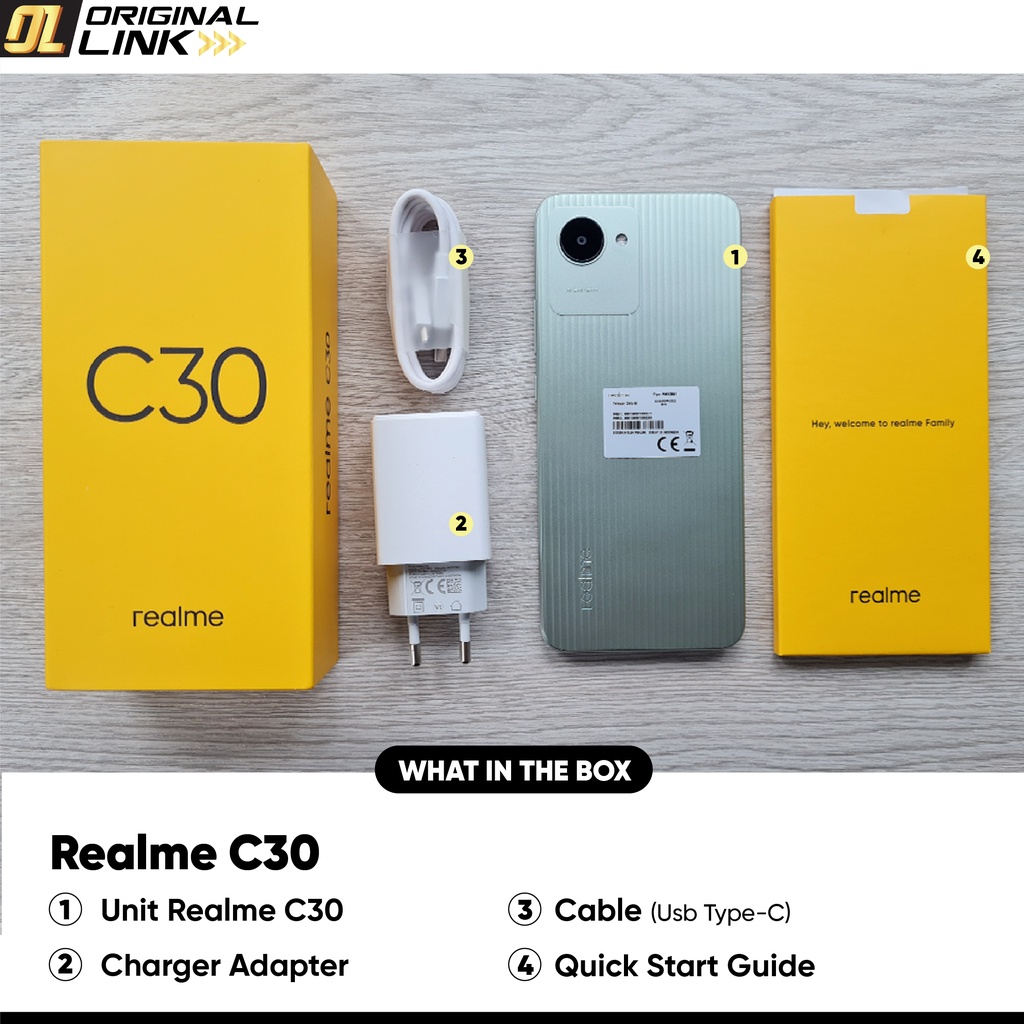 Realme C30 C30s 2/32 3/32 4/64 RAM 2GB 3GB 4GB ROM 32GB 64GB 2 3 4 32 64 GB HP Smartphone Android