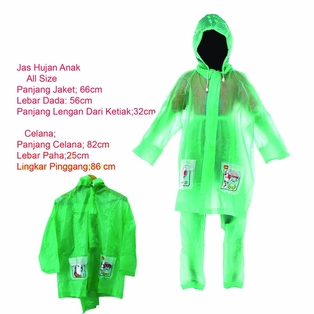 Jas Hujan Anak sd Setelan Mantel Anak Jaket Celana