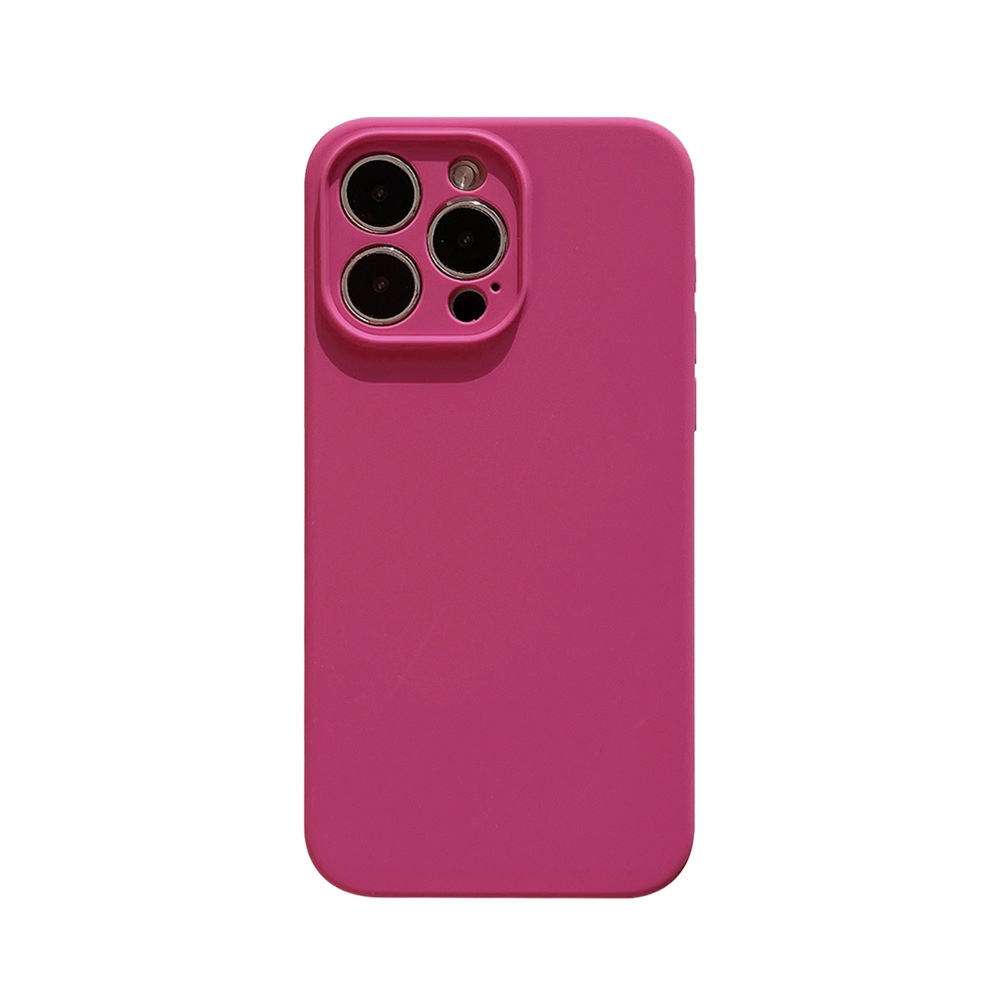 IPHONE Pitaya Pink Ins Case Karet Silikon Cair Untuk Iphone14 11 12 13 PRO MAX Casing Pelindung Penutup Kamera AT0210