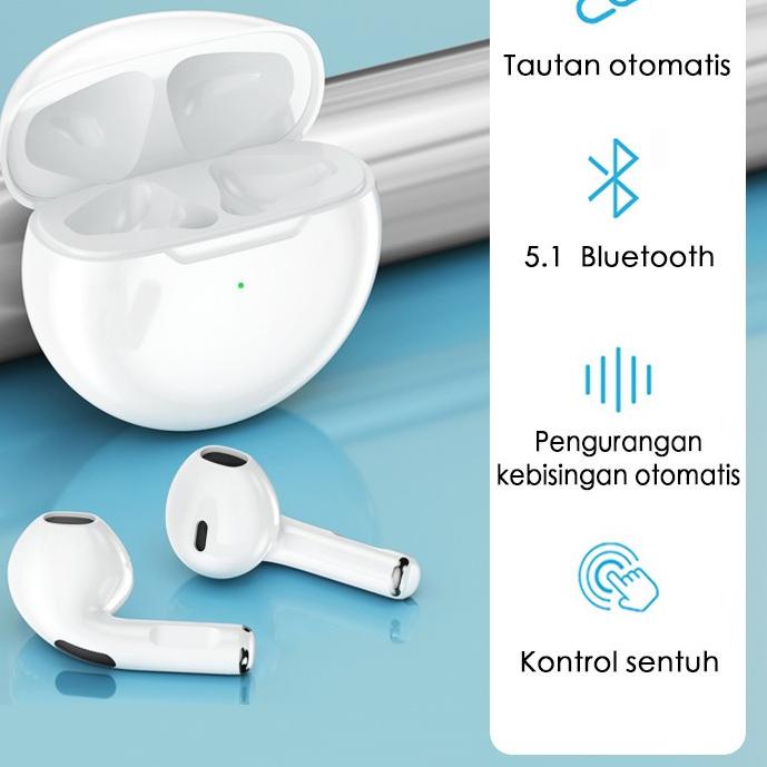 ◄ Headset Bluetooth PRO 6 TWS Bluetooth V5.1 with Charging Case ❉