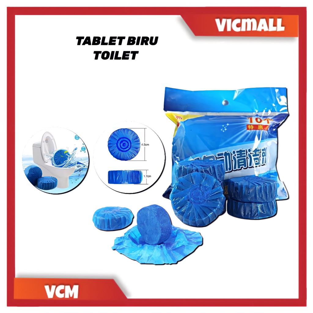 (VCM) Tablet Biru Pembersih toilet Praktis Mudah vicmall