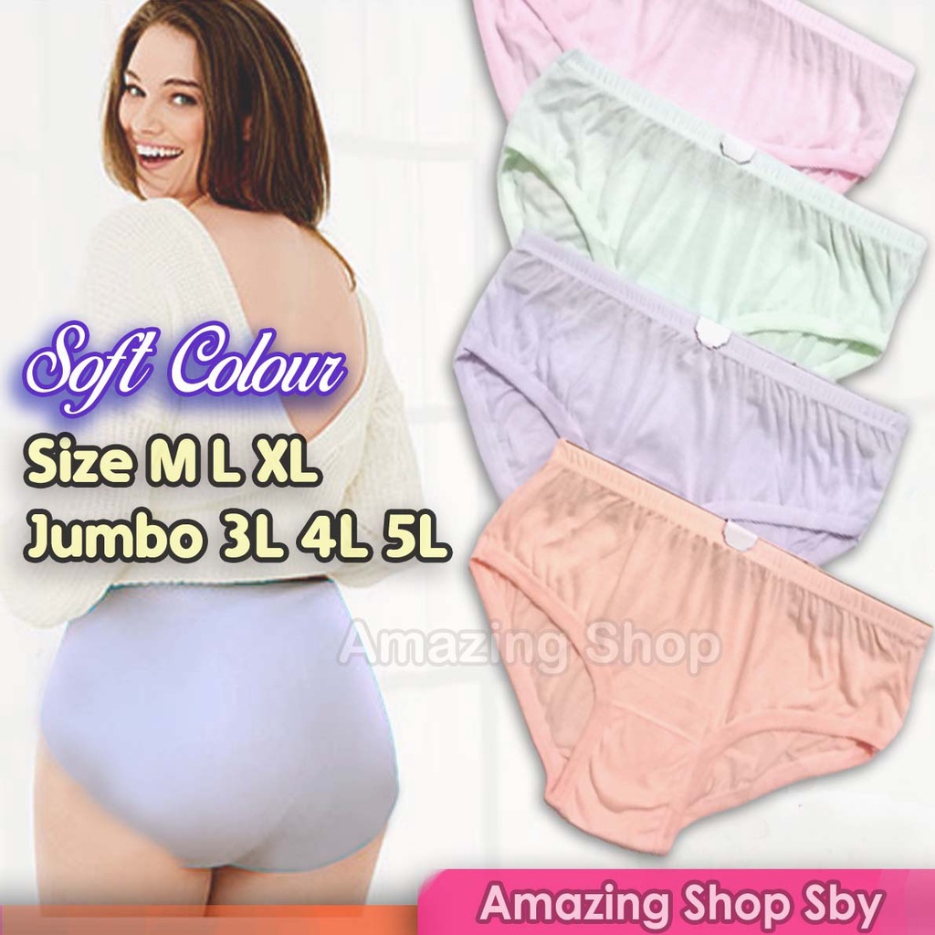 GROSIR 1 Lusin / 12Psc CD CELANA DALAM WANITA JUMBO Size L XL 3L 4L 5L CD Wanita Hamil Murah