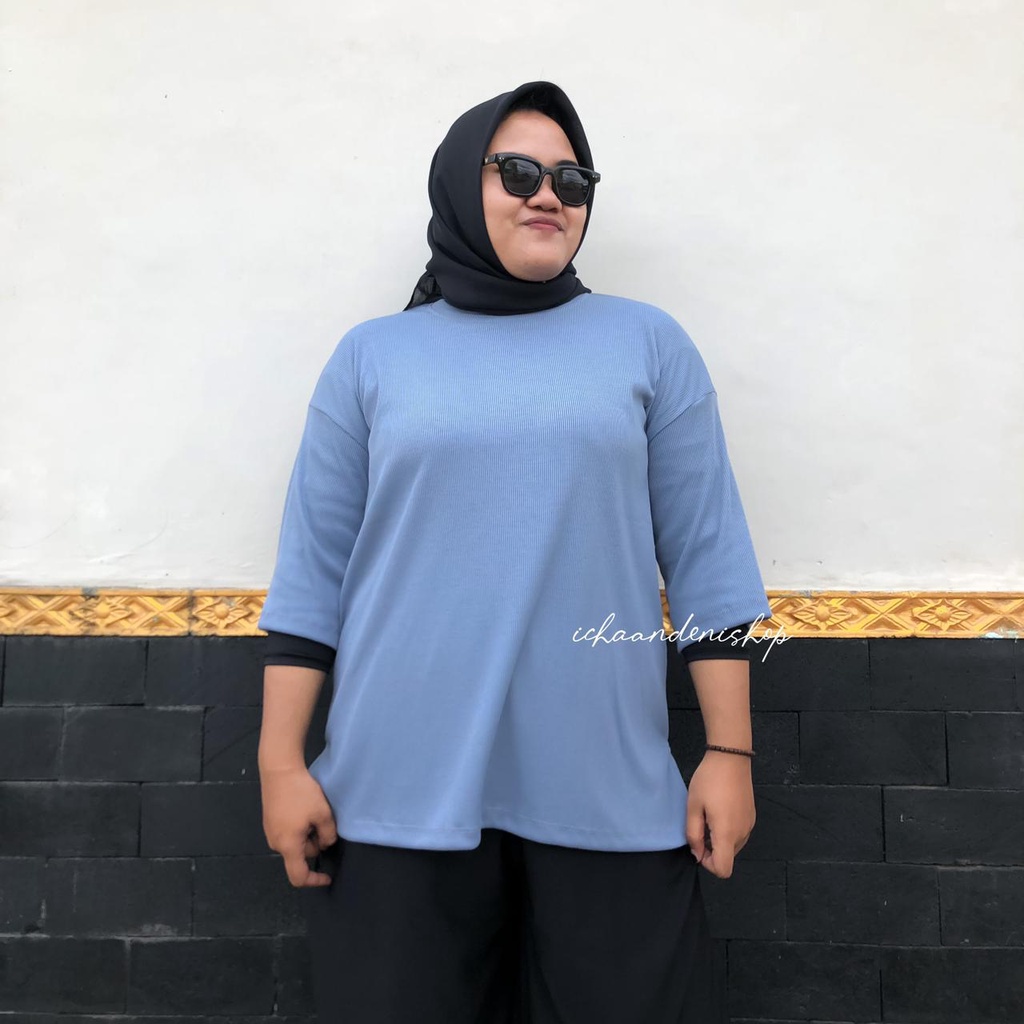 ICH - JESLYN TOP OVERSIZE RIB JUMBO ATASAN BIG SIZE LD 140cm