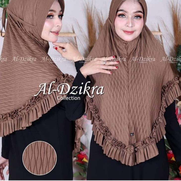 12.12 Terlaris Bergo plisket gelombang gotik / jilbab plisket tali rempel / bergo plisket murah / be