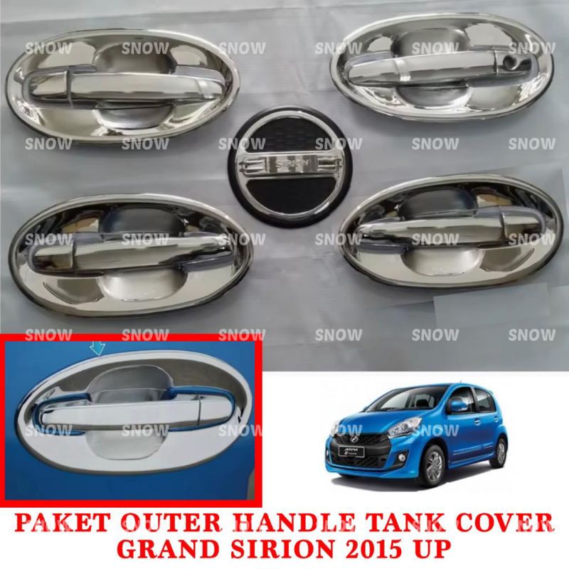 Paket Outer Handle Tank Cover Sirion Chrome