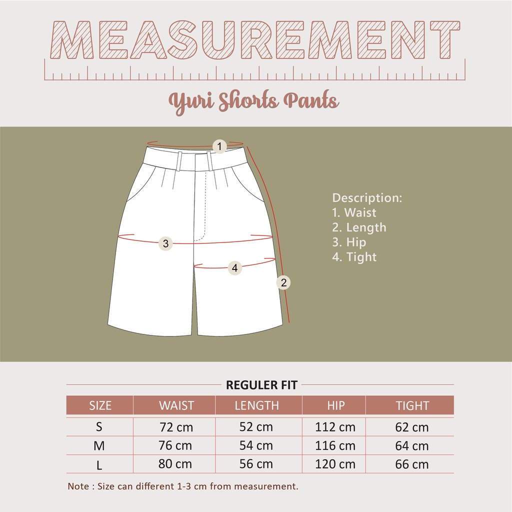 Khakikakiku Yuri Reguler Shorts Brown